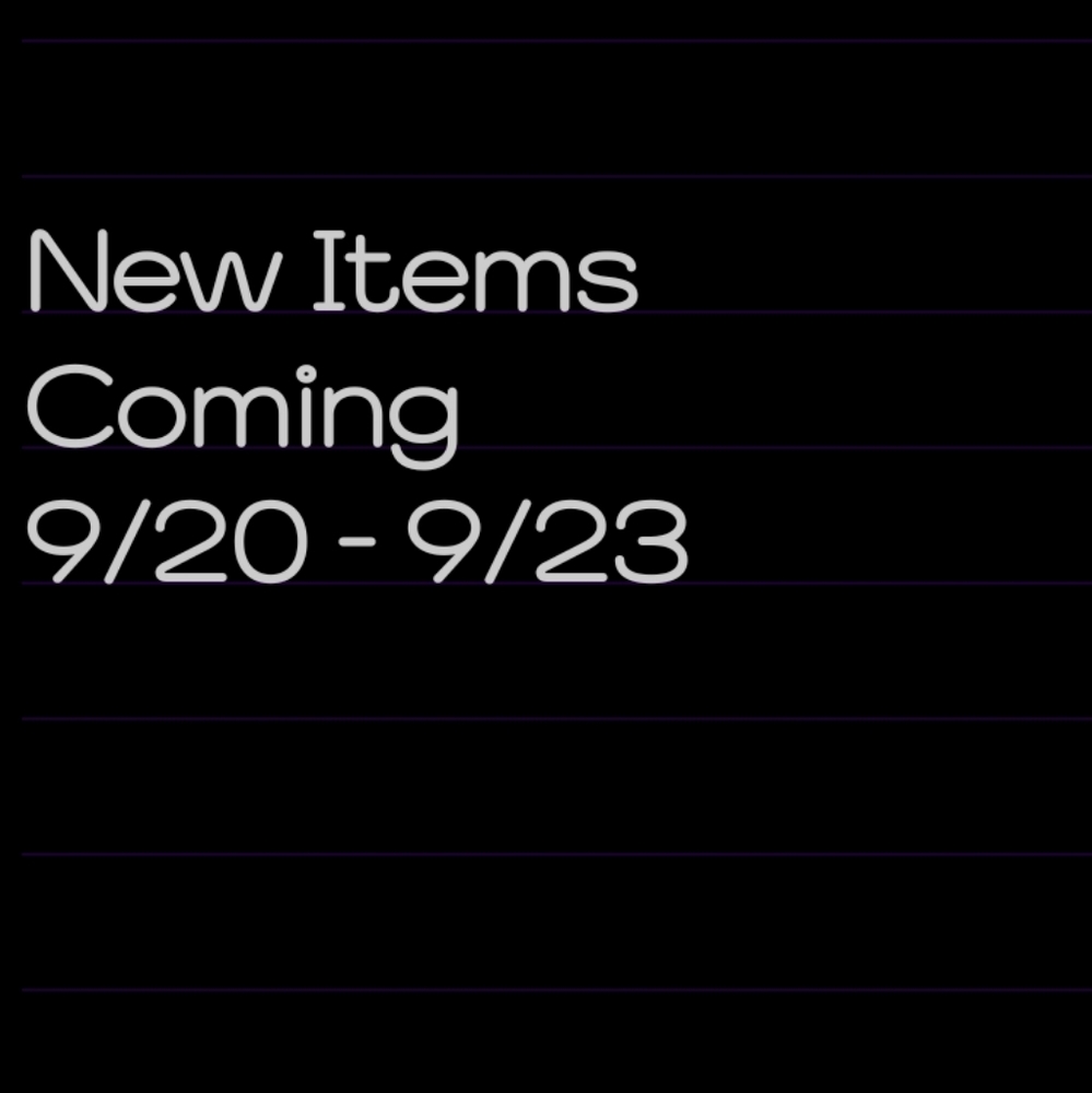 New Items sizes XL to 3X